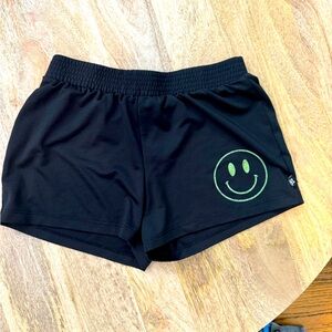 Pixie Lane Girls Shorts Size 8 M - Black Mesh Shorts with Smiley Face